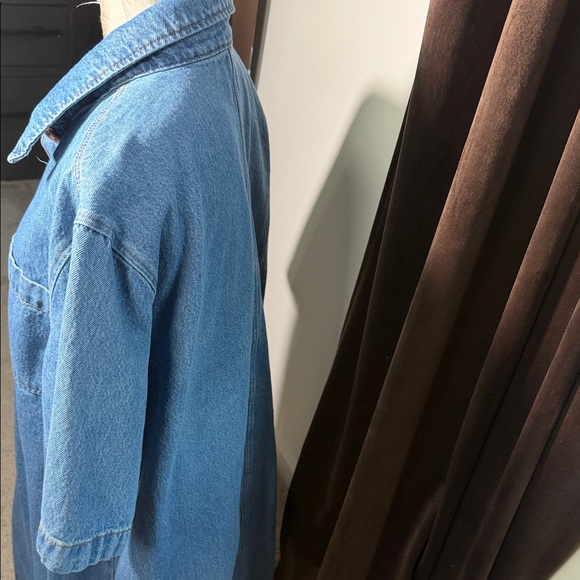 Future collective Denim Button-Up Dress - Picture 3 of 4